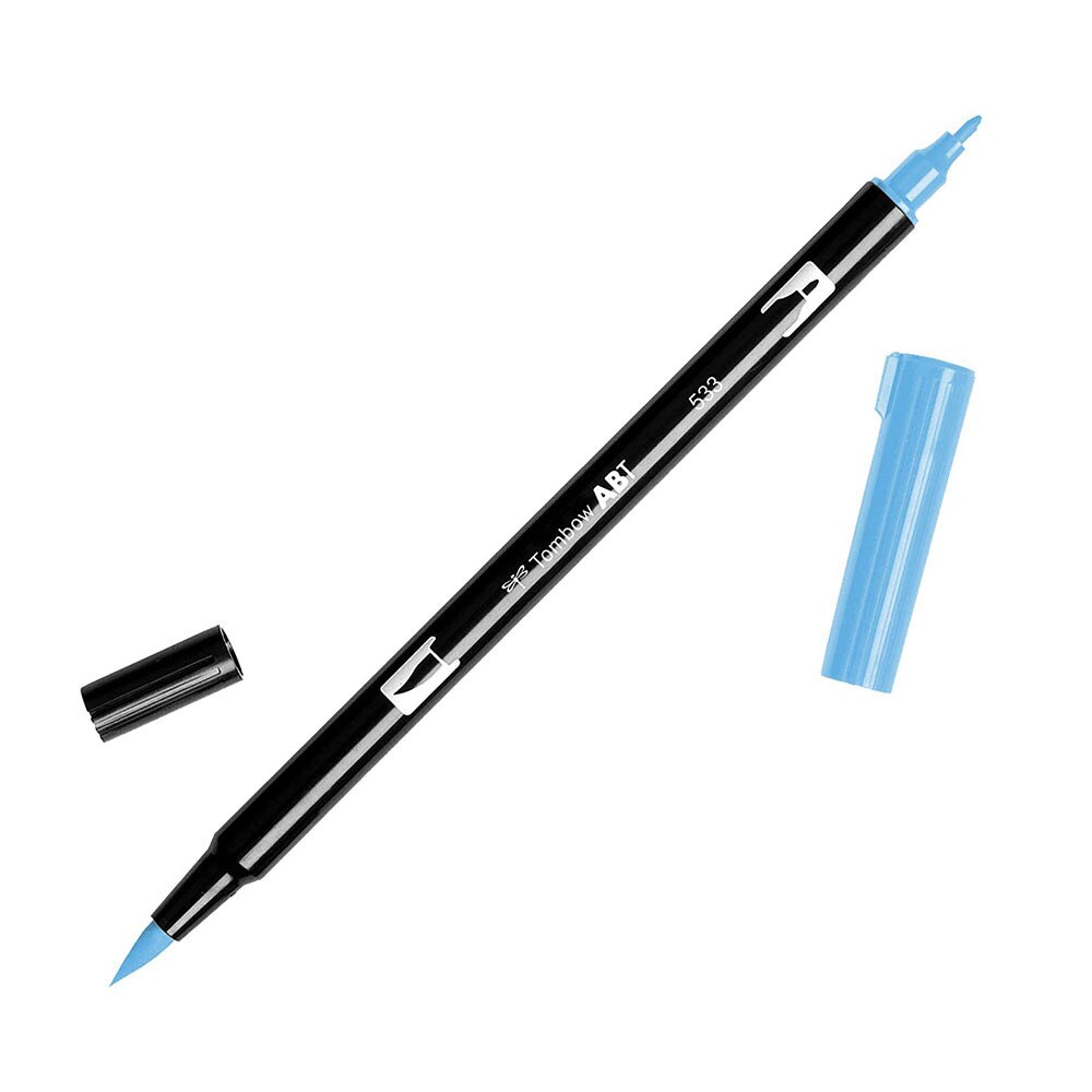 Tombow Dual-Tip Brush Marker Pen – Peacock Blue